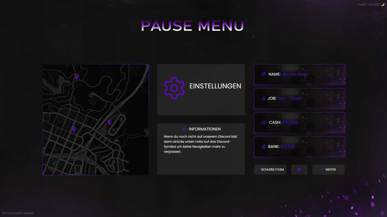 fivem pause menu